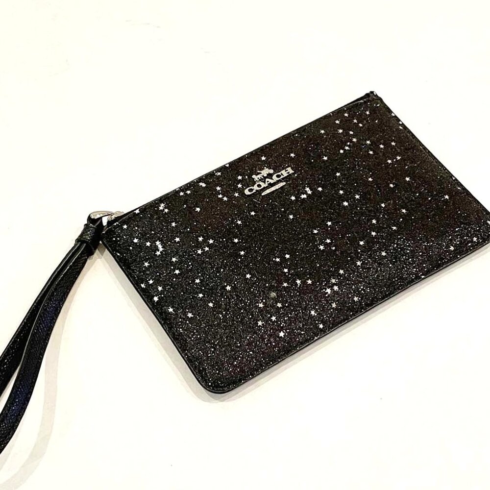 Coach Wristlet Black w/ Sparkle Stars